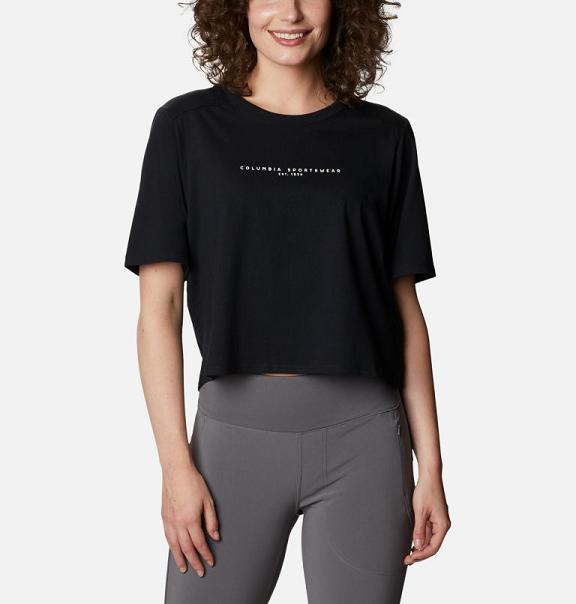 Columbia Sun Trek T-Shirt Black For Women's NZ13428 New Zealand